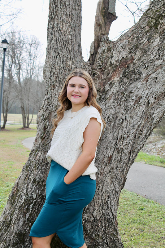 Zenana Tulip Hem Skirt