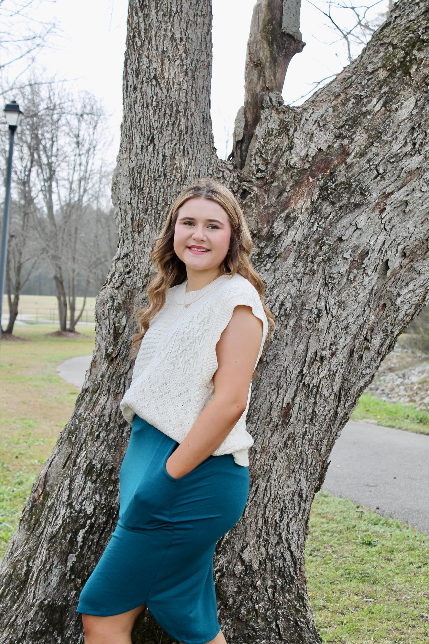 Zenana Tulip Hem Skirt