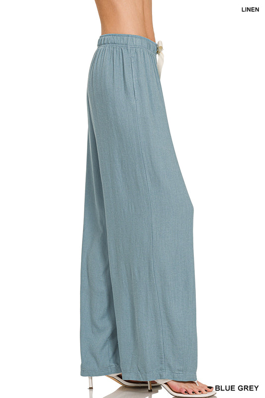 Light Denim Linen Pants