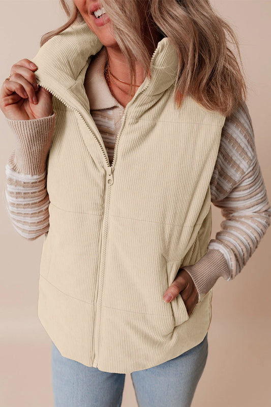 Corduroy Puffer Vest