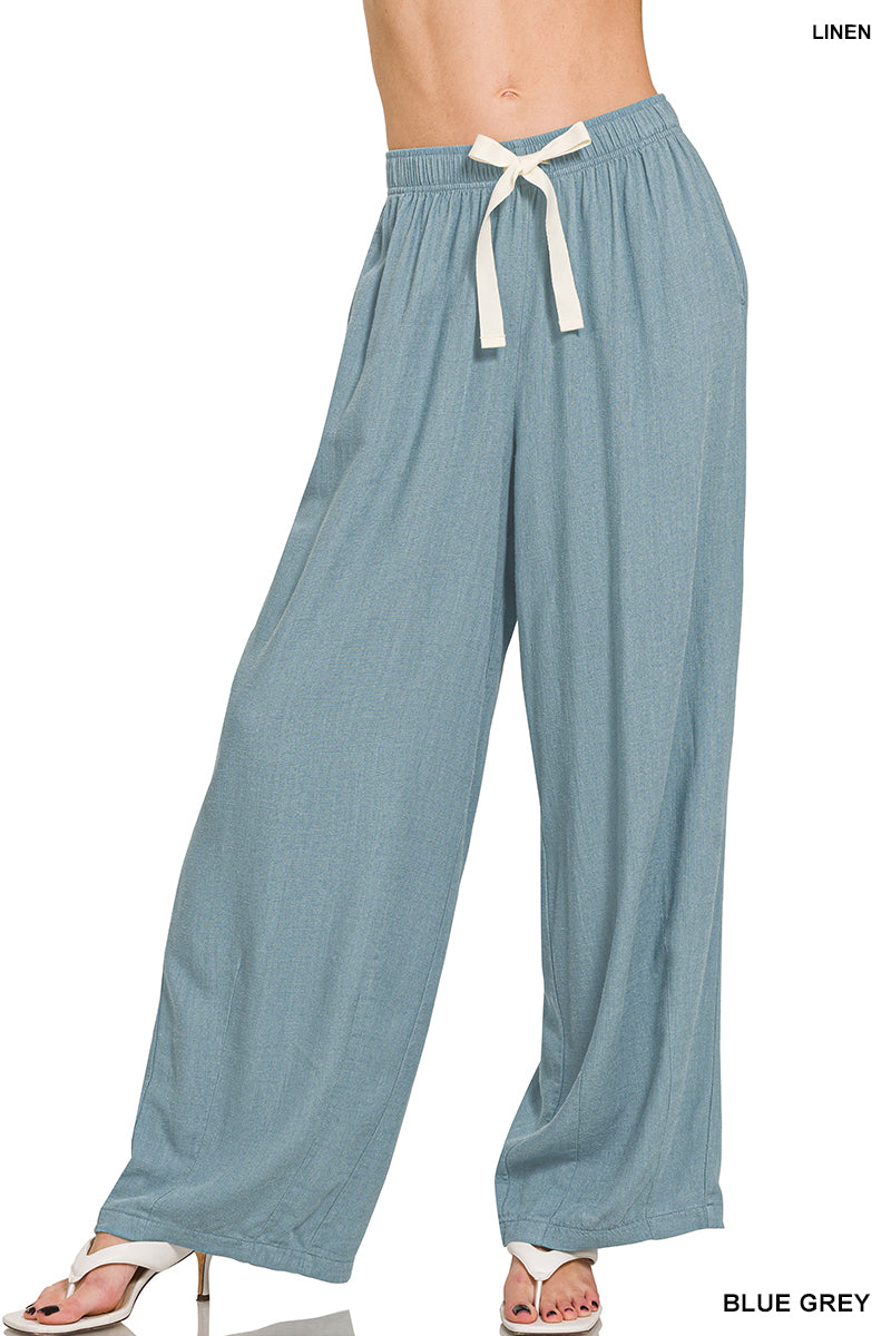 Light Denim Linen Pants